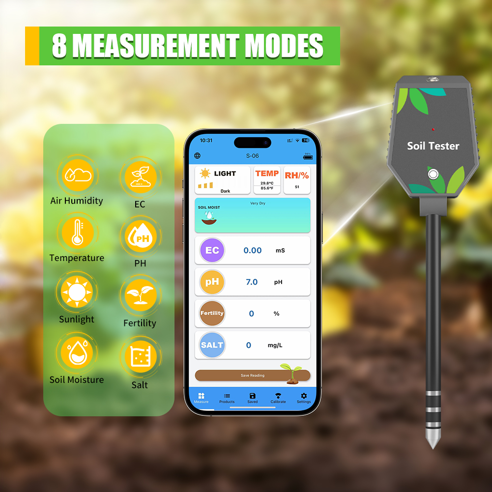 Yieryi 8-in-1 Smart Soil Teste - Plant Parent App review and price