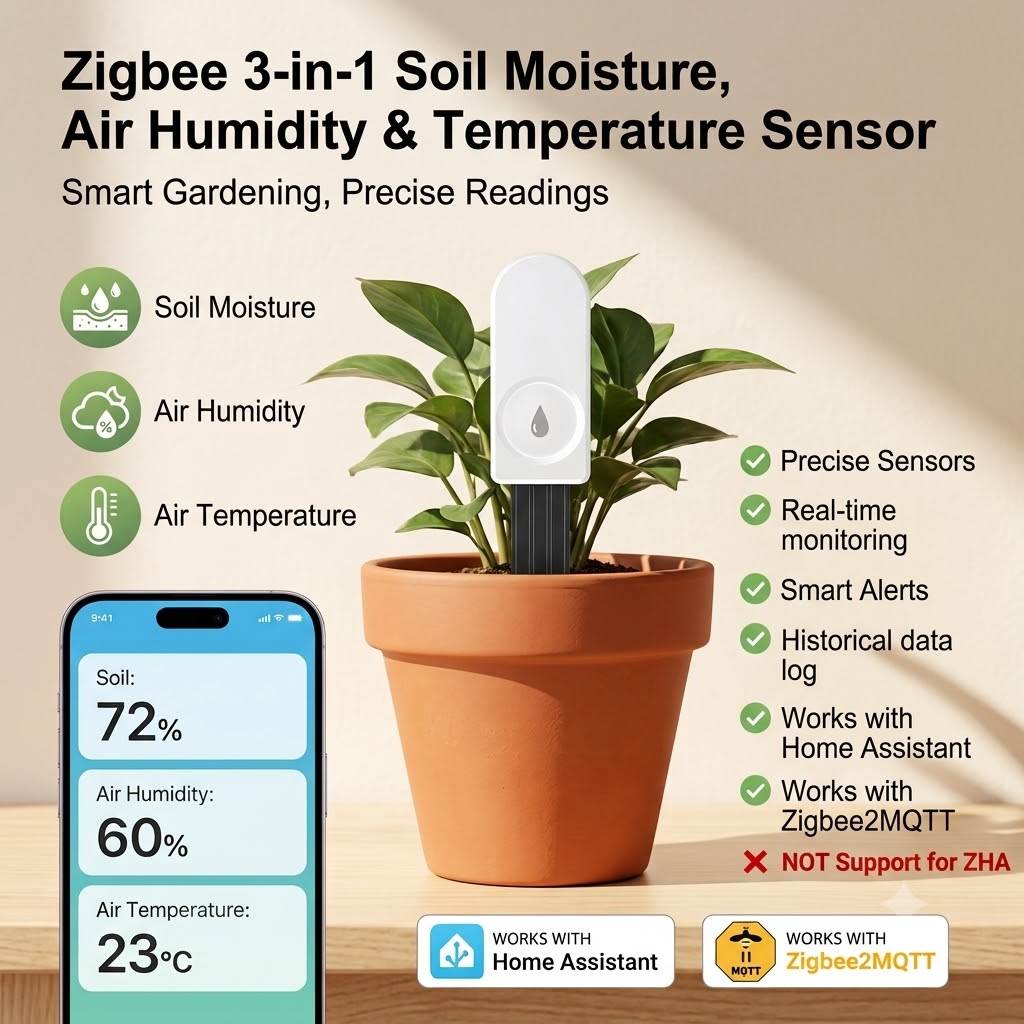 ZigBee Smart Soil Moisture Sen - Plant Parent App review and price