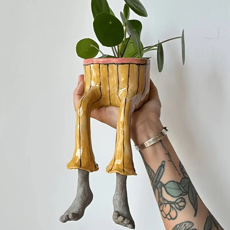 Whimsical Resin Leggy Planter  - Plant Parent Pot review and price